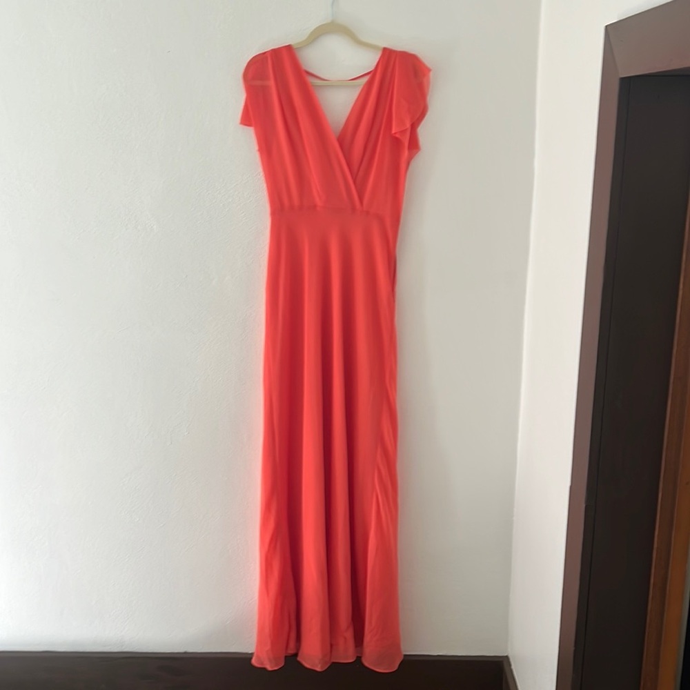 Orange/peach formal maxi dress